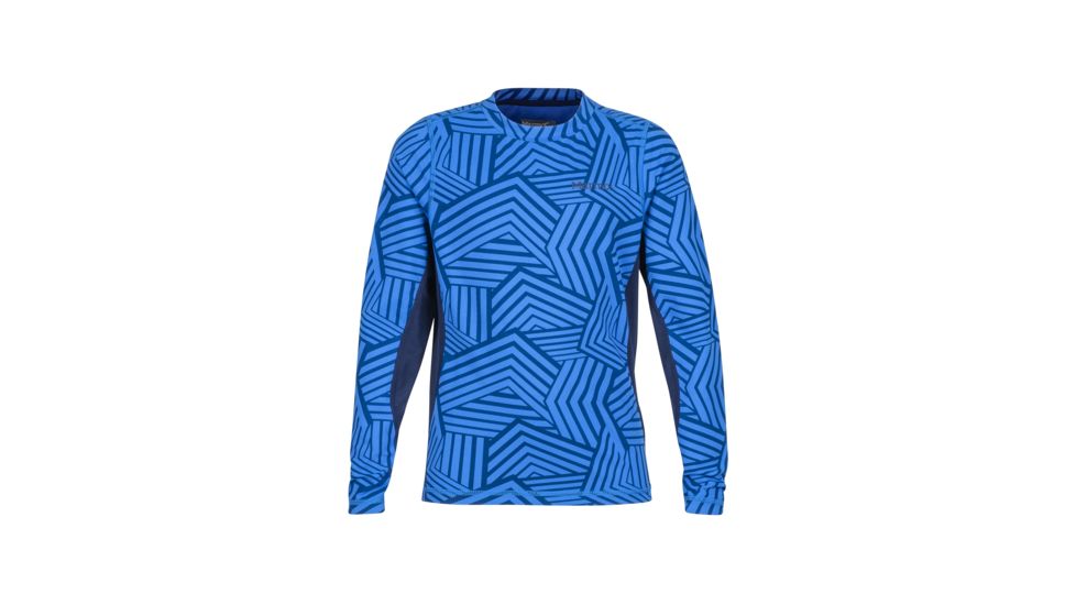 Marmot Kestrel Long Sleeve Crew - Boy's, True Blue Groomer, Medium 10310-8199-M