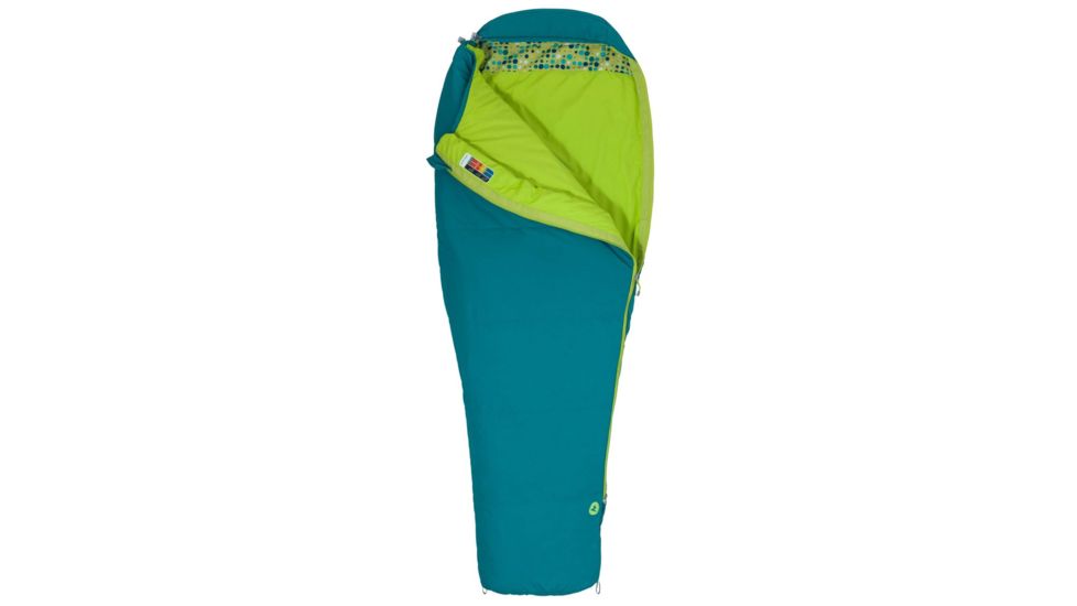 Marmot Kids Nanowave 40 Sleeping Bag, Malachite, Reg 5ft, LZ 29960-3679-Reg: 5' / LZ
