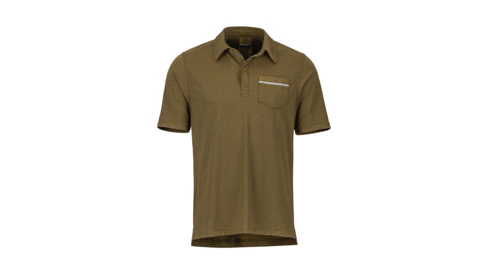 Marmot Laight Polo Short Sleeve - Mens, Aztec Gold, Large, 42360-9419-L