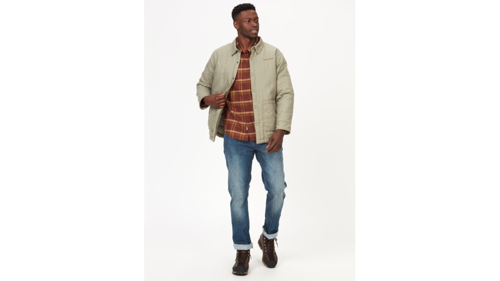 Marmot Lanigan Flannel Chore Coat - Mens, Vetiver, Large, M13200-21543-L