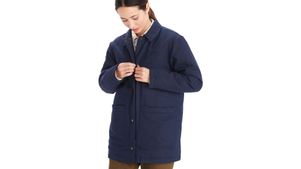 Marmot Lanigan Flannel Chore Coat - Womens, Arctic Navy, Medium, M13171-2975-M
