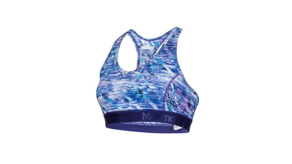 Marmot Layer Up Sports Bra - Womens, Deep Dusk Jet Stream, Extra Large 59830-8654-XL