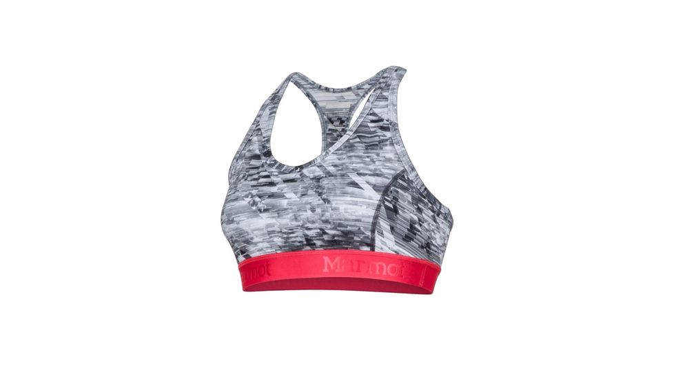 Marmot Layer Up Sports Bra - Womens, Steel Onyx Jet Stream, M 59830-8657-M