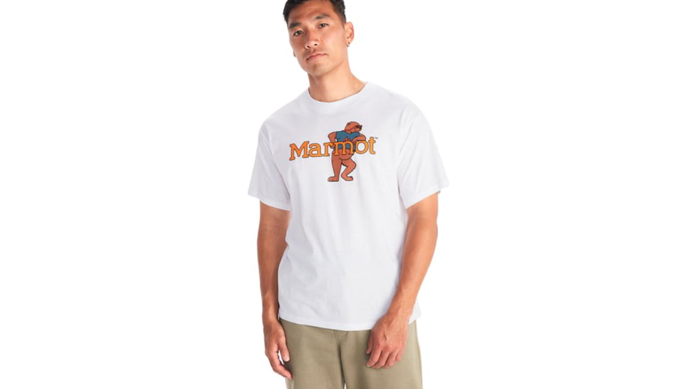 Marmot Leaning Marty Short Sleeve Tee - Mens, White, Medium, M14130-080-M