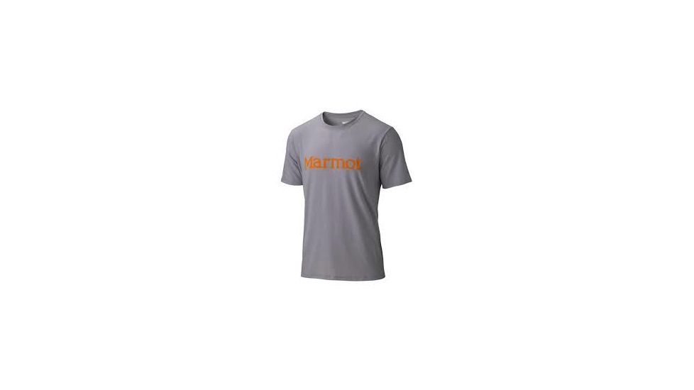 Marmot Logo Tee Short Sleeve - Men's-Steel-X-Large