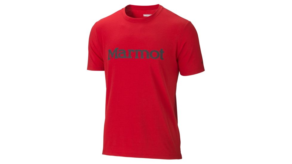 Marmot Logo Tee Short Sleeve - Men's-Team Red-X-Large