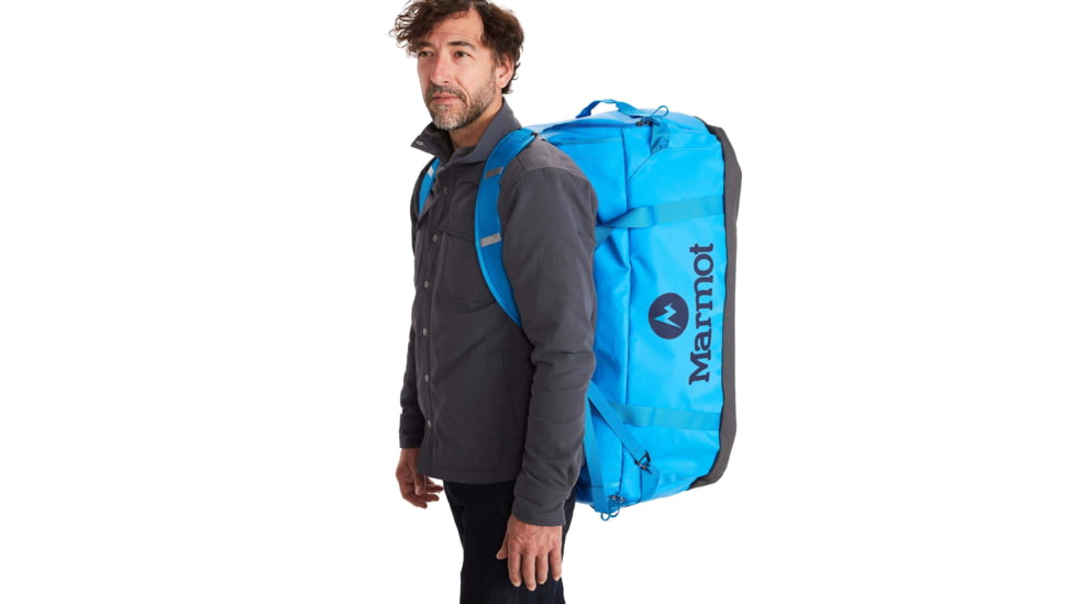 Marmot Long Hauler Duffel Expedition Bag, Clear Blue/Dark Steel, One Size, 36360-5022-ONE