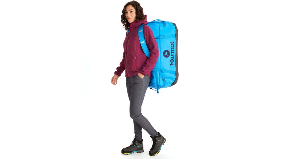 Marmot Long Hauler Duffel Expedition Bag, Clear Blue/Dark Steel, One Size, 36360-5022-ONE