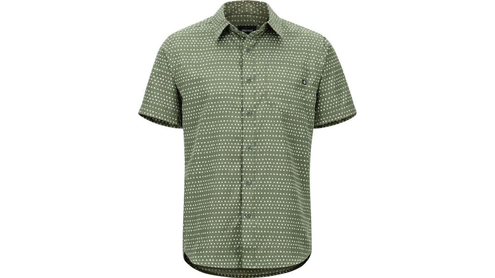 Marmot Lykken Short Sleeve Shirt - Mens, Crocodile Angles, Extra Large, 44060-4865-XL