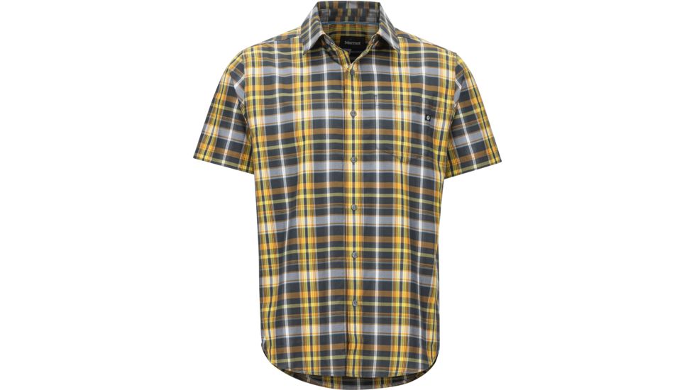 Marmot Lykken Short Sleeve Shirt - Mens, Dark Charcoal, Medium, 44060-1725-M