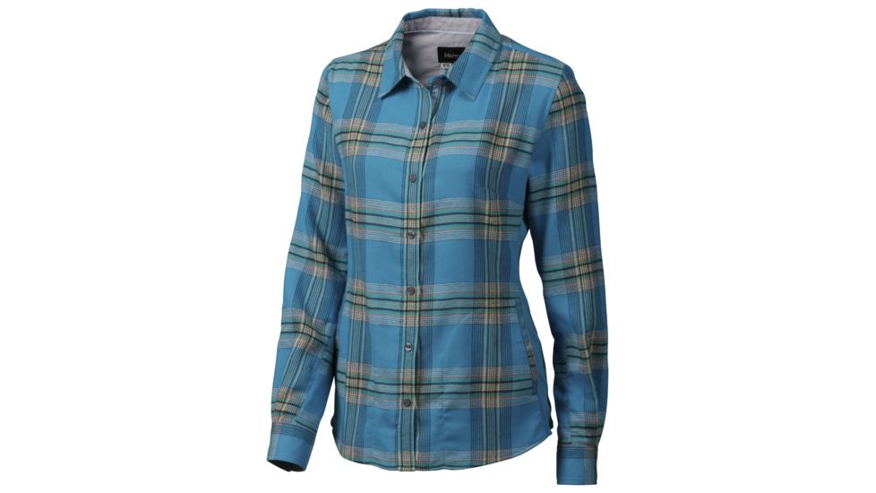 Maci Long Sleeve Flannel - Womens-Arctic Ocean-Medium