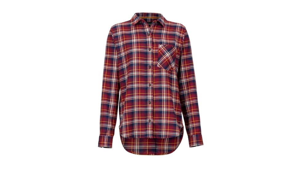 Marmot Maggie MidWt Flannel LS - Womens, Claret, Small, 47170-6125-S