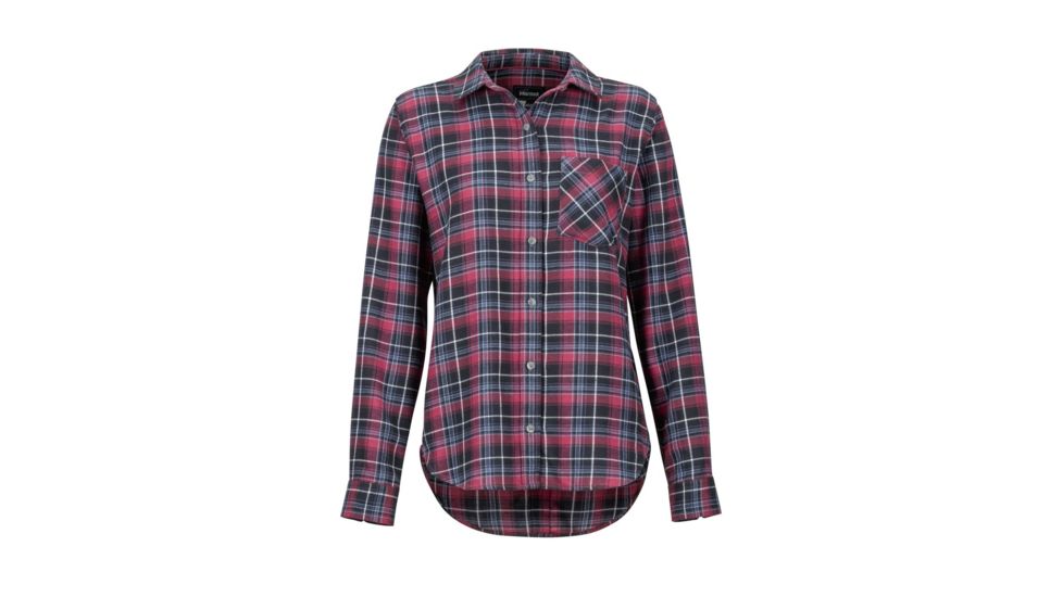 Marmot Maggie MidWt Flannel LS - Womens, Dark Steel, Medium, 47170-1132-M