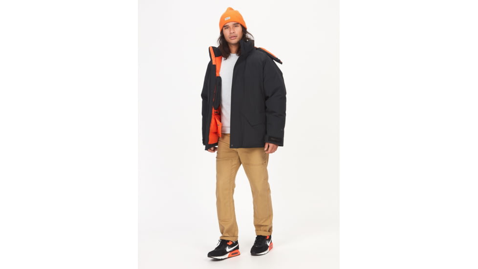 Marmot Mammoth GORE-TEX Parka - Mens, Black/Flame, Large, 91490-22610-L