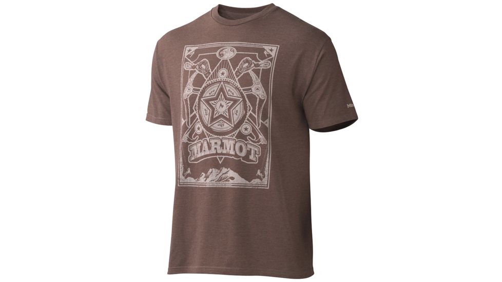 Marmot Marmoganda Tee - Men's-Dark Brown Heather-Small