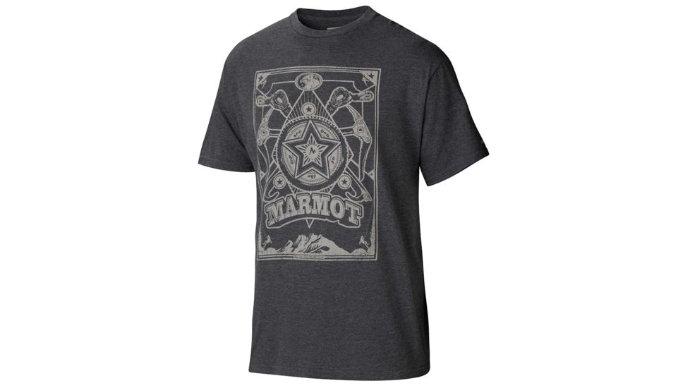 Marmot Marmoganda Tee - Mens-Charcoal Heather-Small