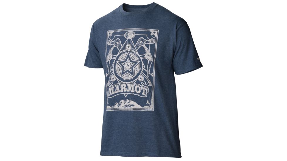 Marmot Marmoganda Tee - Mens-Navy Heather-Small