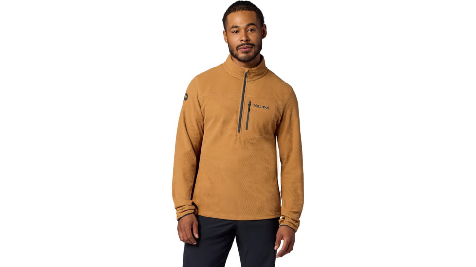Marmot AirFleece 1/2 Zip - Men's, Dromedary, Large, 195115391652