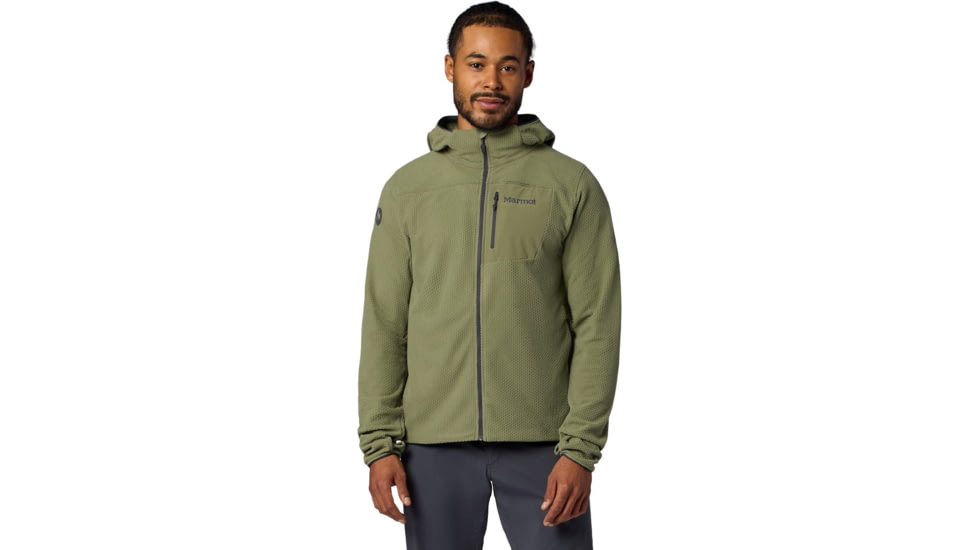 Marmot AirFleece Hoody - Men's, Olive Grove, Medium, 195115391690