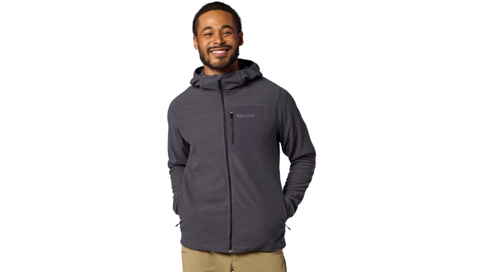Marmot AirFleece Hoody - Men's, Blackened, Medium, 195115391799