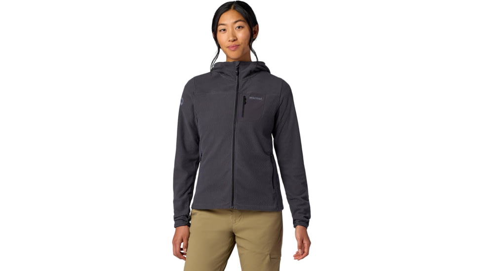 Marmot AirFleece Hoody -Women's, Blackened, Medium, 195115393908