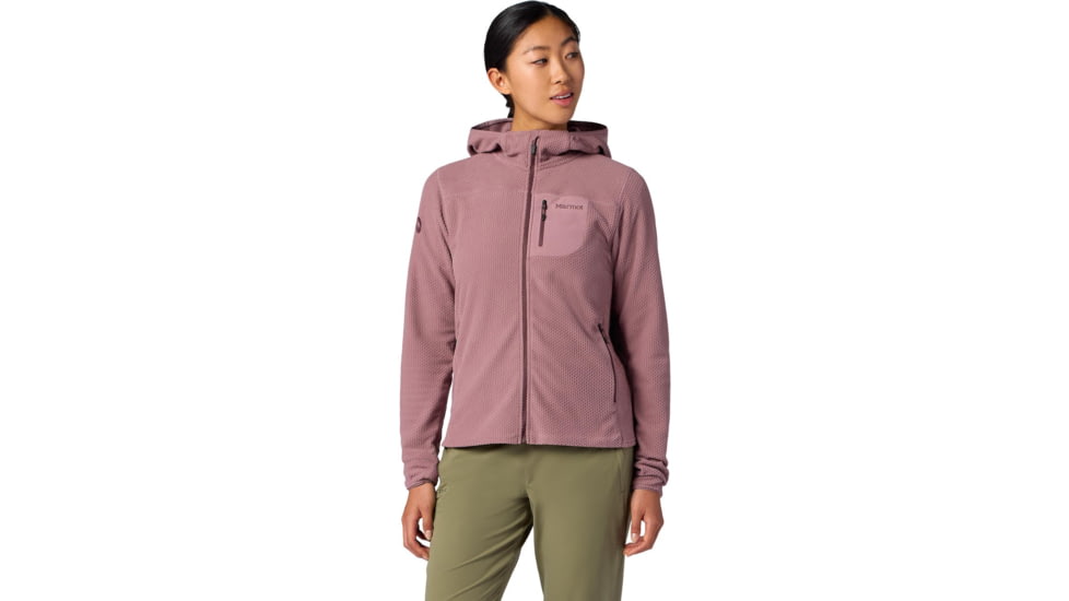 Marmot AirFleece Hoody -Women's, Light Mauve, Large, 195115393960