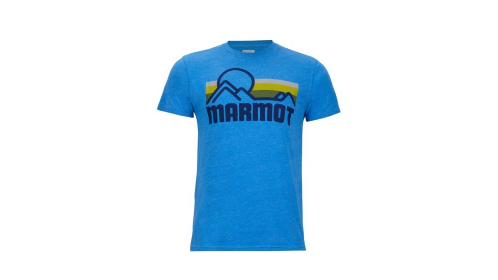Marmot Marmot Coastal Short Sleeve T-Shirt - Mens, New Royal Heather, 2XL 42430-3670-XXL