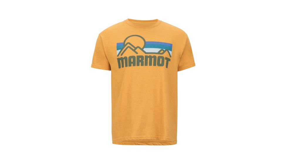 Marmot Marmot Coastal Tee Short Sleeve - Mens, Aztec Gold Heather, Small, 42430-8995-S