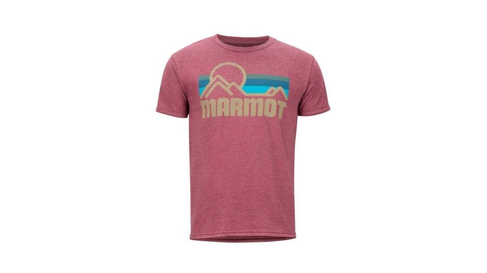 Marmot Marmot Coastal Tee Short Sleeve - Mens, True Burgundy Heather, Medium, 42430-TBH-M-DEMO
