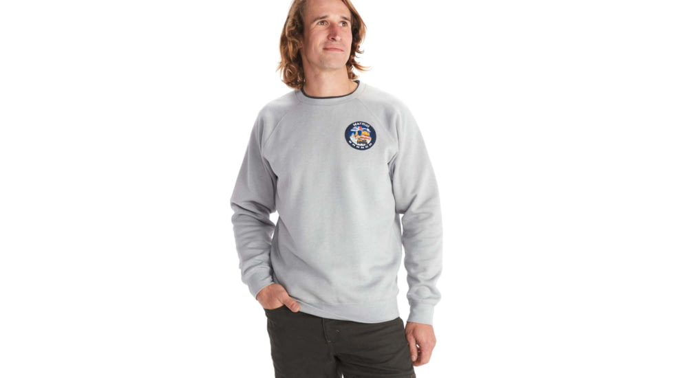 Marmot Marmot x Bronco Crew Sweatshirt - Men's, Sleet Heather, Medium, M13721-502-M