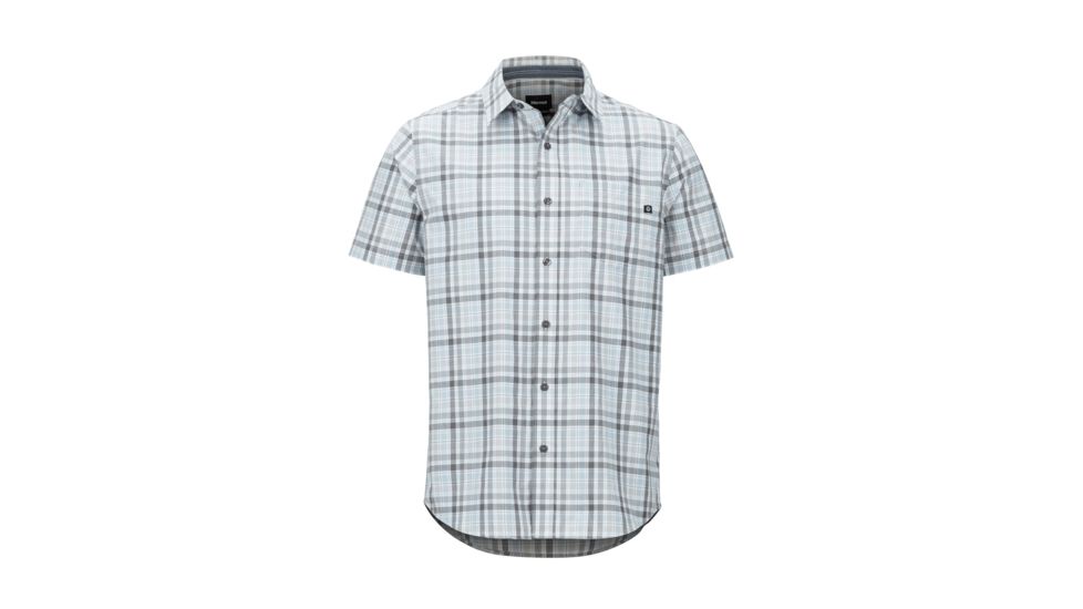 Marmot Meeker Short Sleeve Shirt - Mens, Bright Steel, Extra Large, 44110-1862-XL