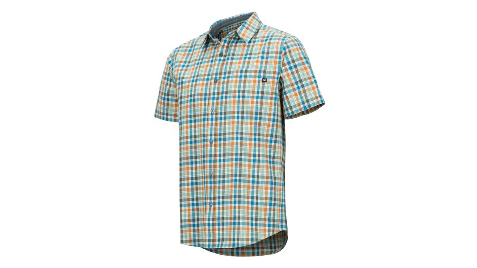 Marmot Meeker Short Sleeve Shirt - Mens, Pond Green, Small, 44110-4570-S