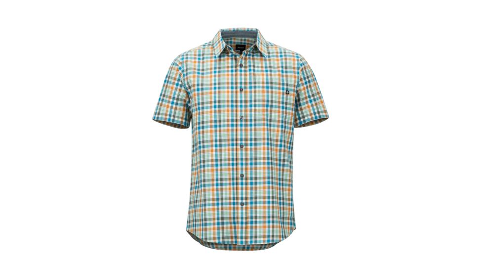 Marmot Meeker Short Sleeve Shirt - Mens, Pond Green, Small, 44110-4570-S