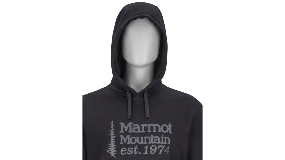 Marmot Mens 74 Hoody, Black, XL, 59130-001-Black-XL