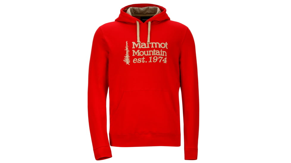 Marmot Mens 74 Hoody, Team Red, L, 59130-6278-Team Red-L