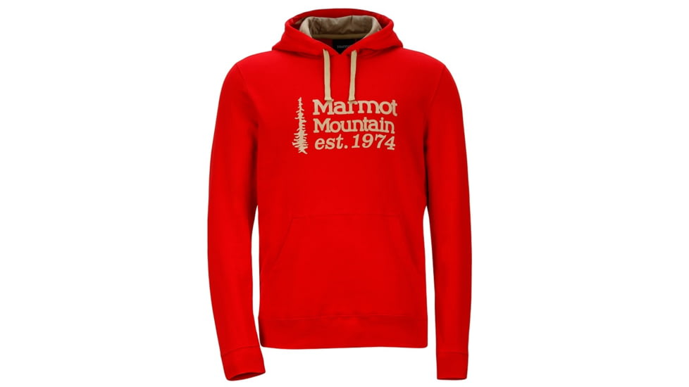 Marmot Mens 74 Hoody, Team Red, XL, 59130-6278-Team Red-XL