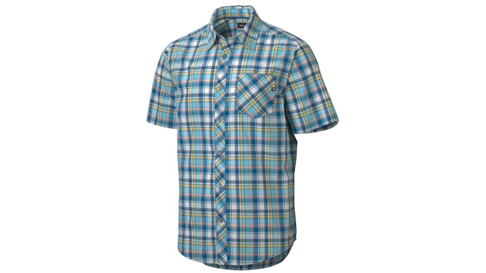 Marmot Mens Cottonwood Short Sleeve Shirt,Peak Blue,Medium MAR1175-PB-MD