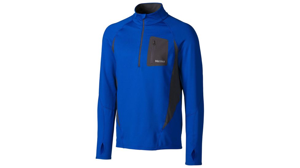 Marmot Elance 1/2 Zip Long Sleeve - Men's-Dark Azure-X-Large