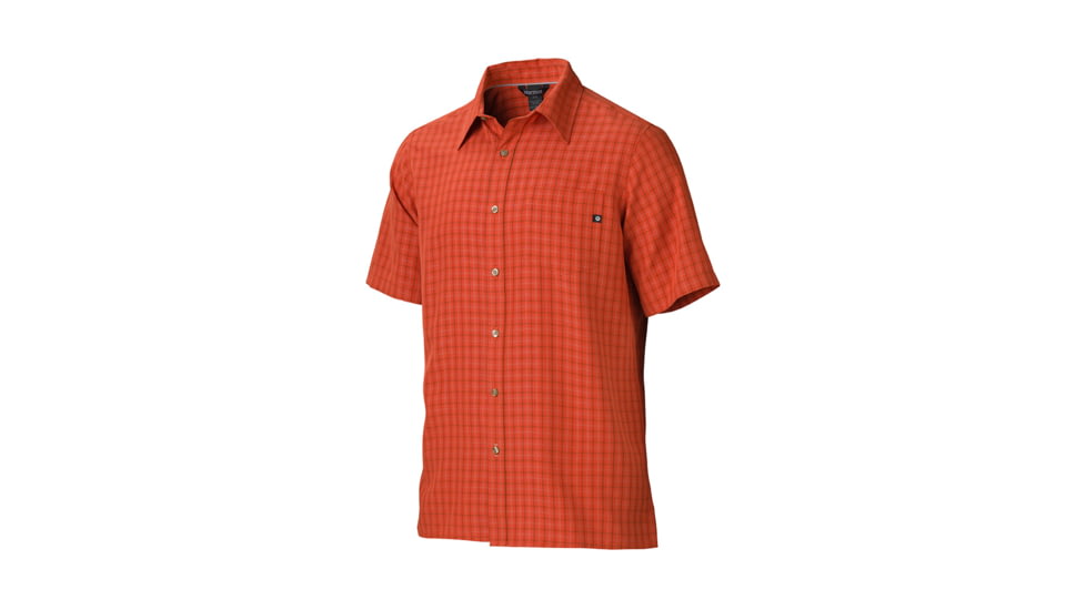 Marmot Mens Eldridge Short Sleeve Shirt,Rusted Orange,2XL MAR0549-RSO-2XL