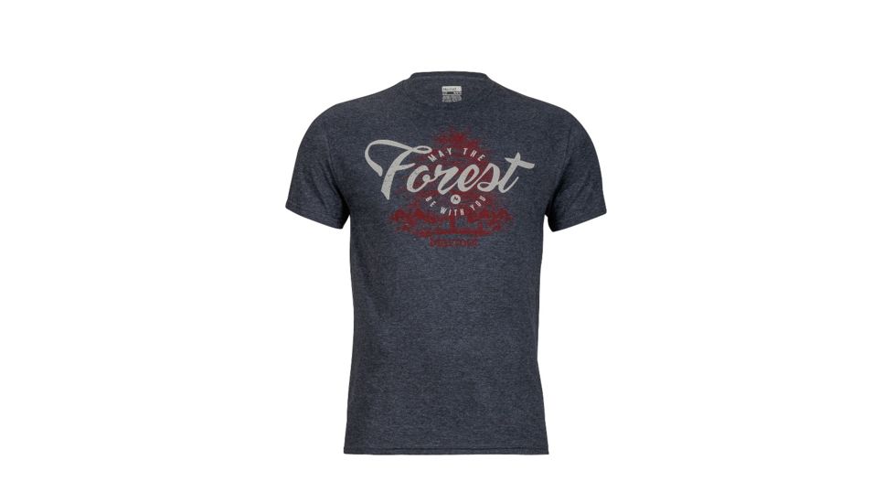 Marmot Mens Forest Tee Short Sleeve, Charcoal Heather, XXL, 44630-1204-XXL
