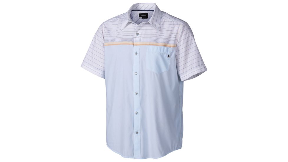 Marmot Mens Hamilton Short Sleeve Shirt,Crystal Blue,Medium MAR1176-CRB-MD