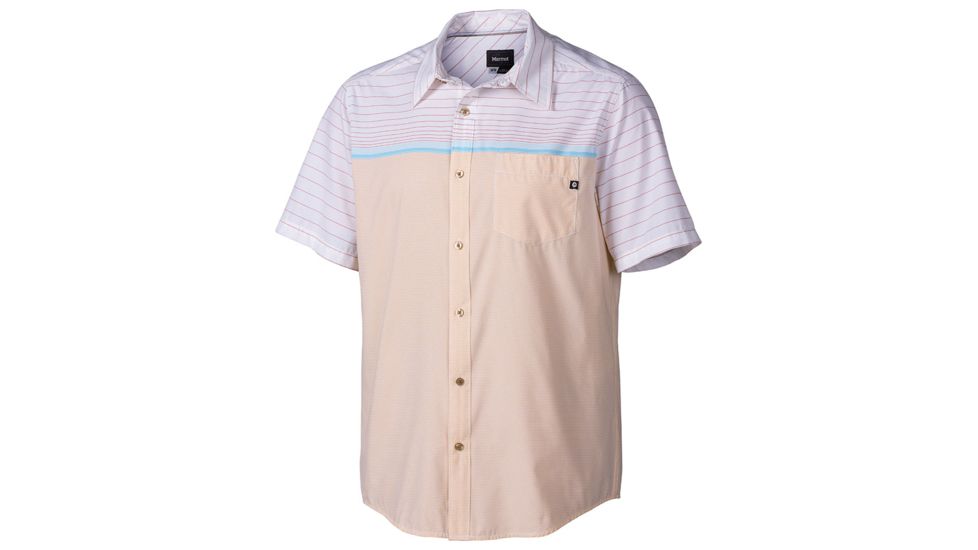 Marmot Mens Hamilton Short Sleeve Shirt,Wheat,Medium MAR1176-WHT-MD