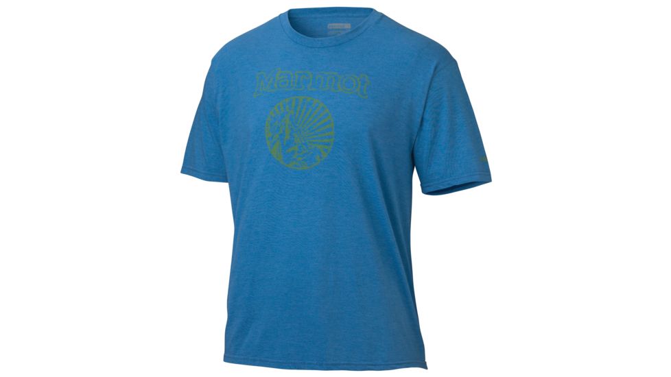 Marmot Mens Horizon Short Sleeve Tee,Royal Heather,Large MAR0735-RYH-LG