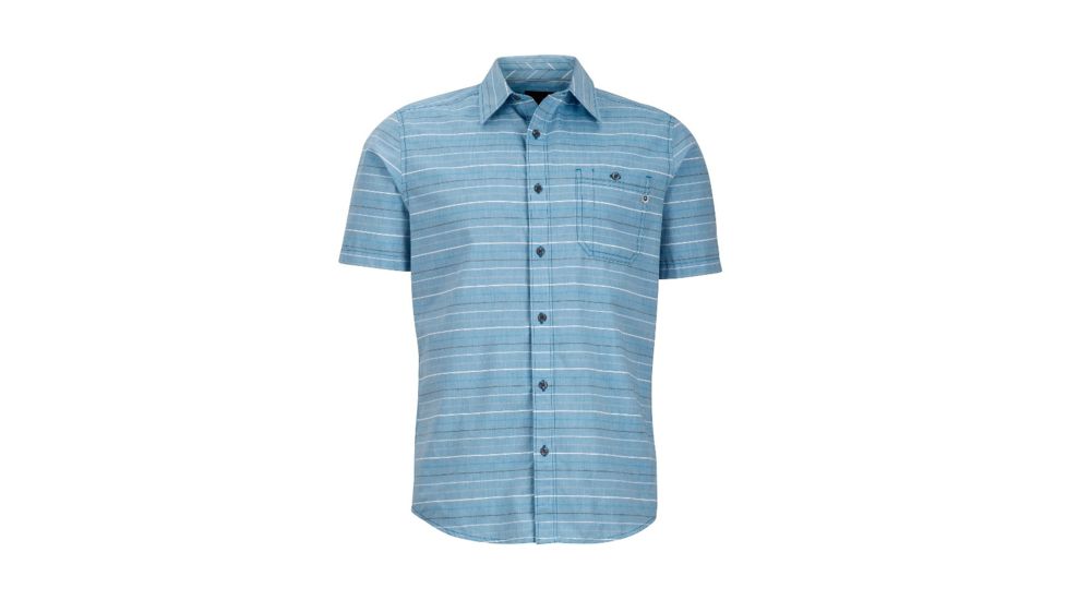 Marmot Mens Pismo Short Sleeve Shirt, Slate Blue, XXL, 53830-3870-XXL