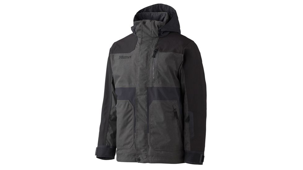 Marmot Mens Rail Jacket,Slate Grey / Black,Medium MAR1093-STG-BLK-MD