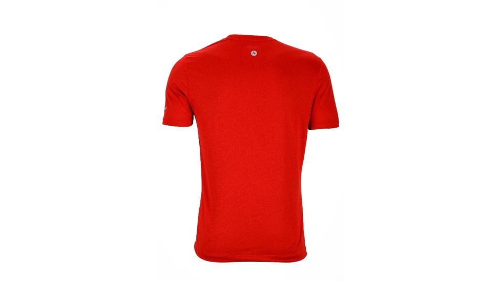 Marmot Mens Transporter Tee Short Sleeve, Mars Orange Heather, M, 53140-8282-M