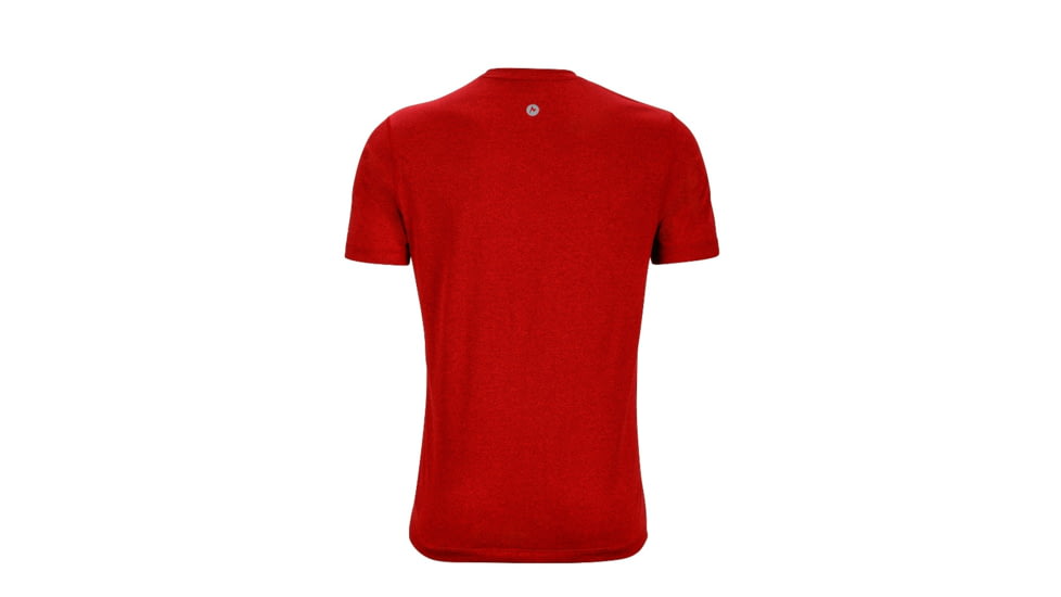 Marmot Mens Transporter Tee Short Sleeve, Team Red Heather, S, 54880-8557-S