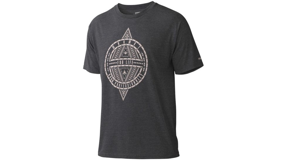 Marmot Mens Walden Short Sleeve Tee,Charcoal Heather,Large MAR1159-CHRH-LG