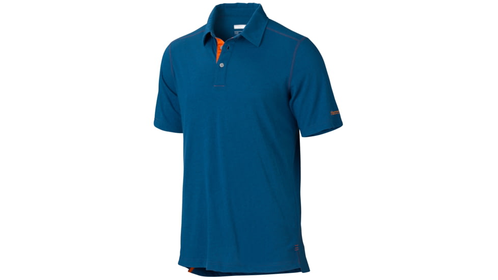 Marmot Mens Wallace Polo Short Sleeve Shirt,Blue Sapphire,Large MAR1311-BLSP-LG