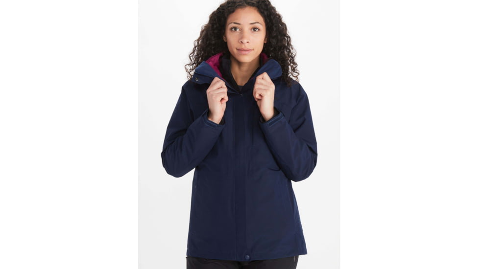 Marmot Minimalist Comp Jacket - Womens, Arctic Navy/Wild Rose, Medium, 35810-5996-M